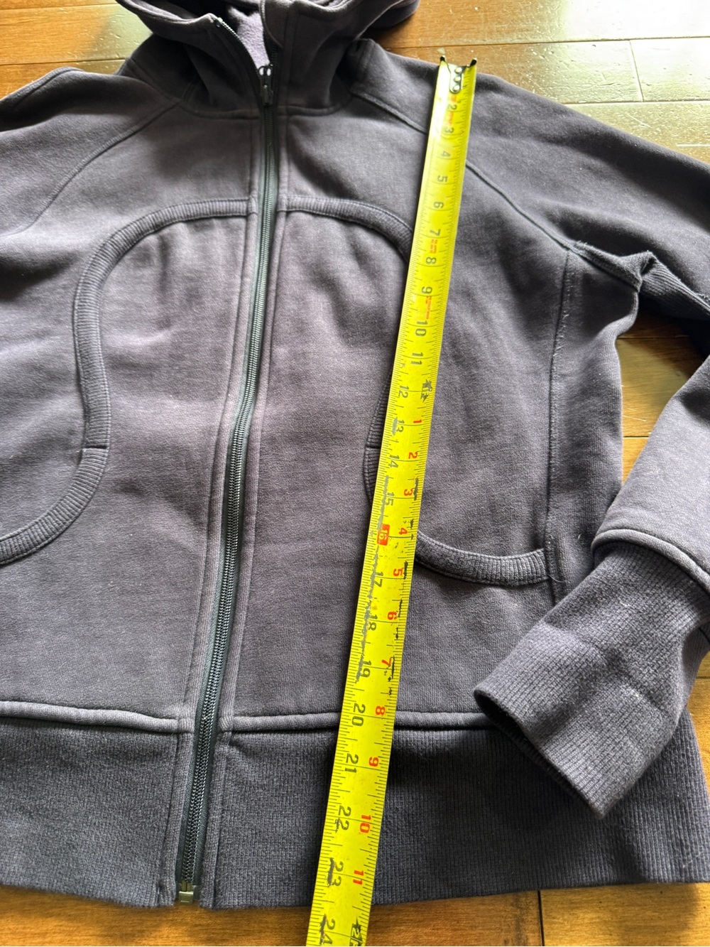 Lululemon Scuba Hoodie Cotton Fleece Sz 12 Dark Purple - Picture 5 of 12